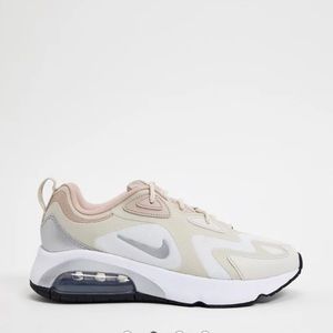 Nike air max 200 sneakers in beige and silver